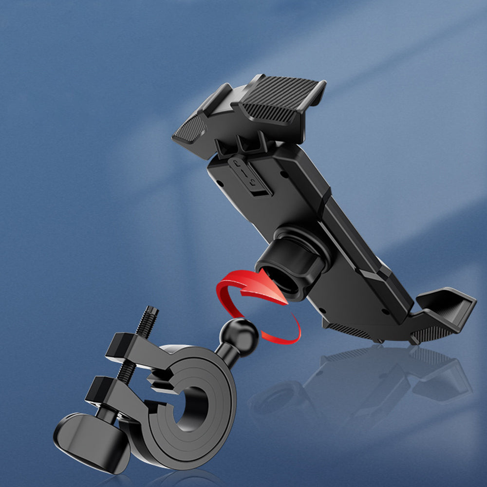 Mobile Phone Mount Holder with Handlebar Clamp for Motorcycle Bicycle