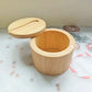 Kitchen Bamboo Salt Cellar with Swivel Lid  for Salt Pepper Sugar Herbs Spice with Spoon