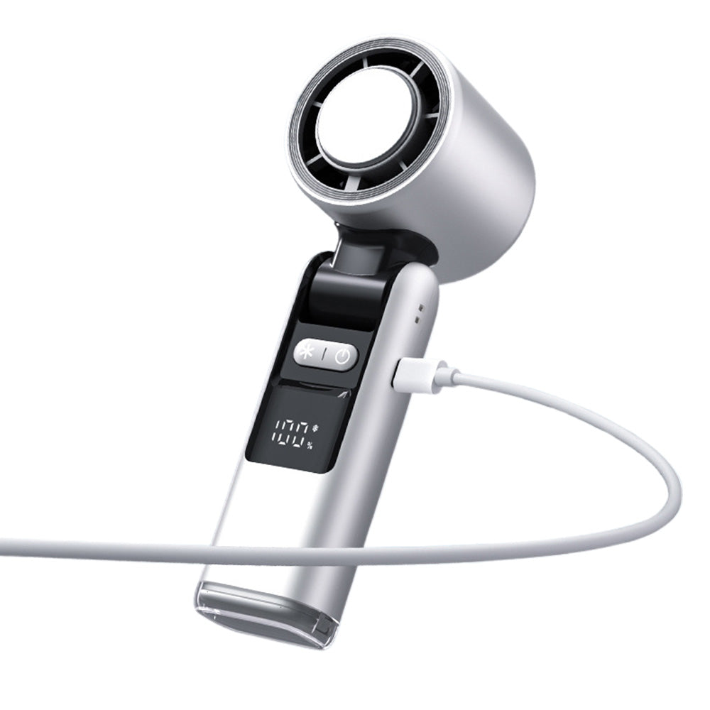 100 Speeds Digital Display Cold Compress Cooling Fan USB Fan with Lanyard