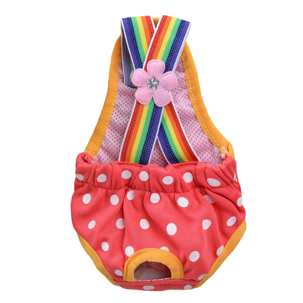 Cute Harness Female Dog Sanitary Pants Reusable Menstrual Diaper