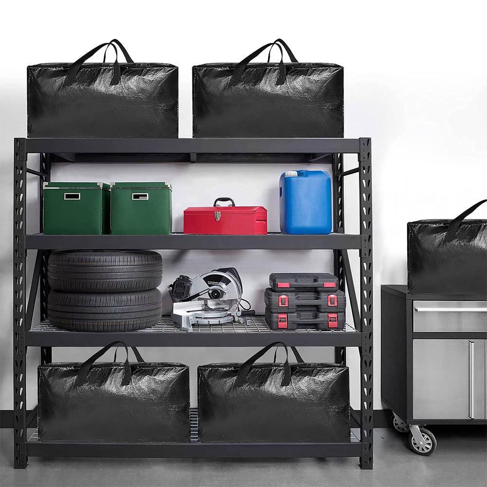 2Pcs Large Foldable Moving Bags with Zipper Handles