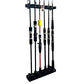 6-Rod Rack Wall Mounted Fishing Pole Holder-Vertical Style