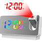 LED Digital Smart Alarm Clock with Projection Temperature Time LCD Display