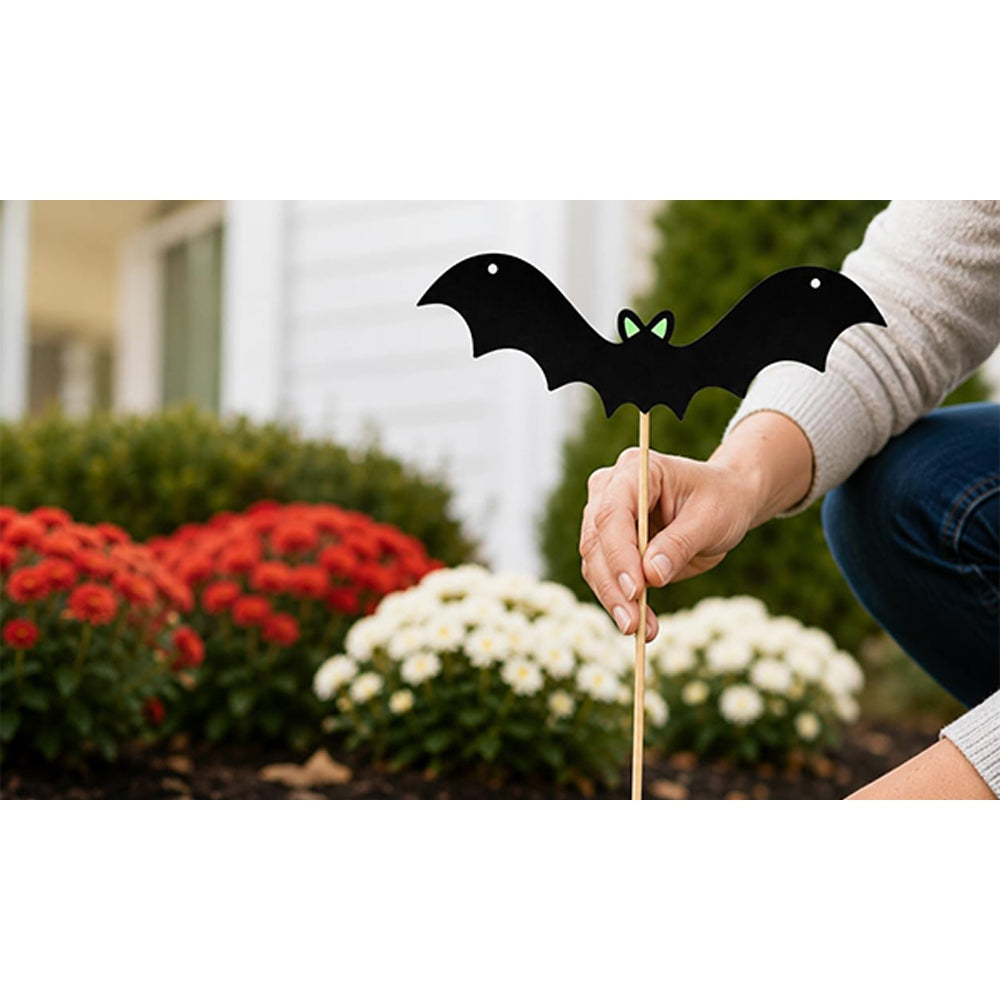 12PCS Halloween Bat Garden Stakes