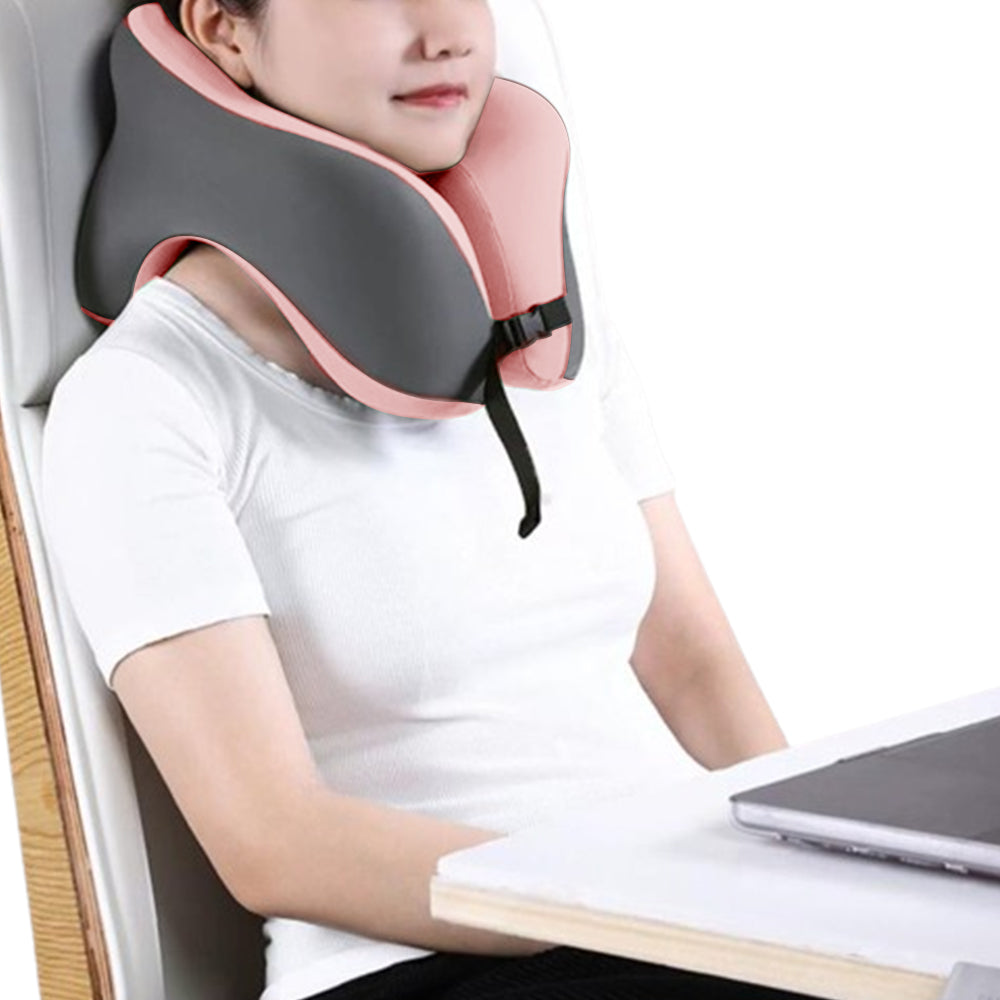 Travel Memory Foam U-Shaped Neck Support Headrest Pillow