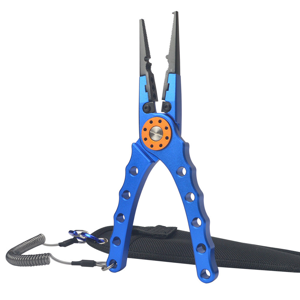Aluminum Fishing Pliers Fishing Multitool Hook Remover Braided Fishing Line Cutting and Split Ring