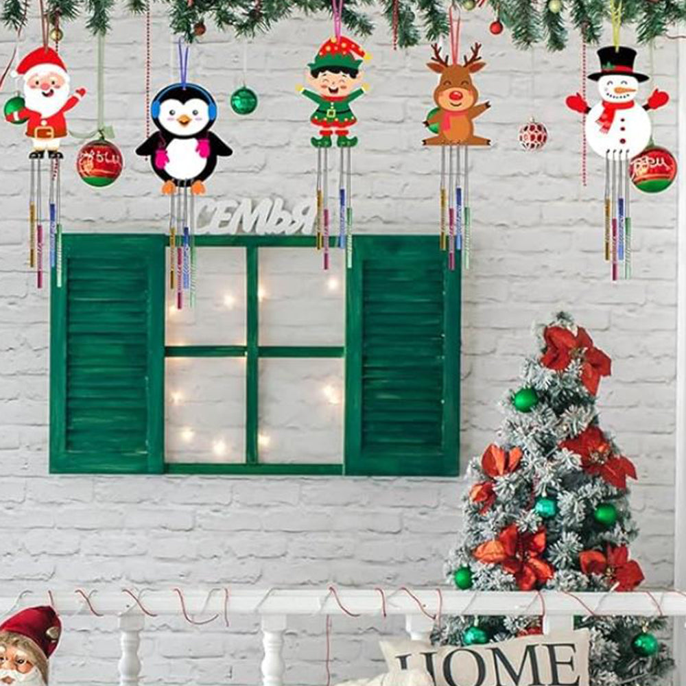 3D Rotating Christmas Wind Chime Kit for Kids Make Your Own Wind Chime Wooden Arts
