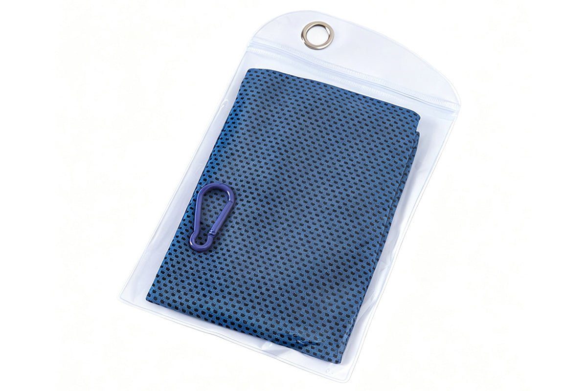 4pcs 100x30cm Reusable Cooling Towels with Storage Bag Carabiner