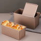 3Pcs Carbon Steel Loaf Pan Set 1kg 0.45kg 0.36kg Dough Capacity with Brush and Scraper