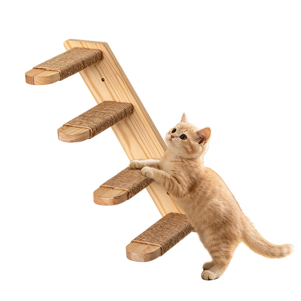 Wall Mounted Cat Climbing Shelf Cat Ladder Cat Wall Furniture Steps