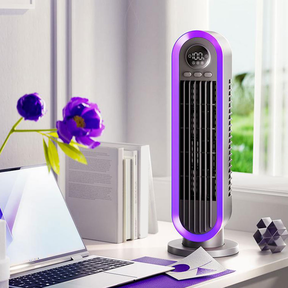 Household Desk Tower Bladeless Electric Fan With Timmer And 3 Speeds
