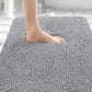 Rounded Corners Chenille Bath Mat Soft Absorbent Non-Slip Washable Bathroom Rug