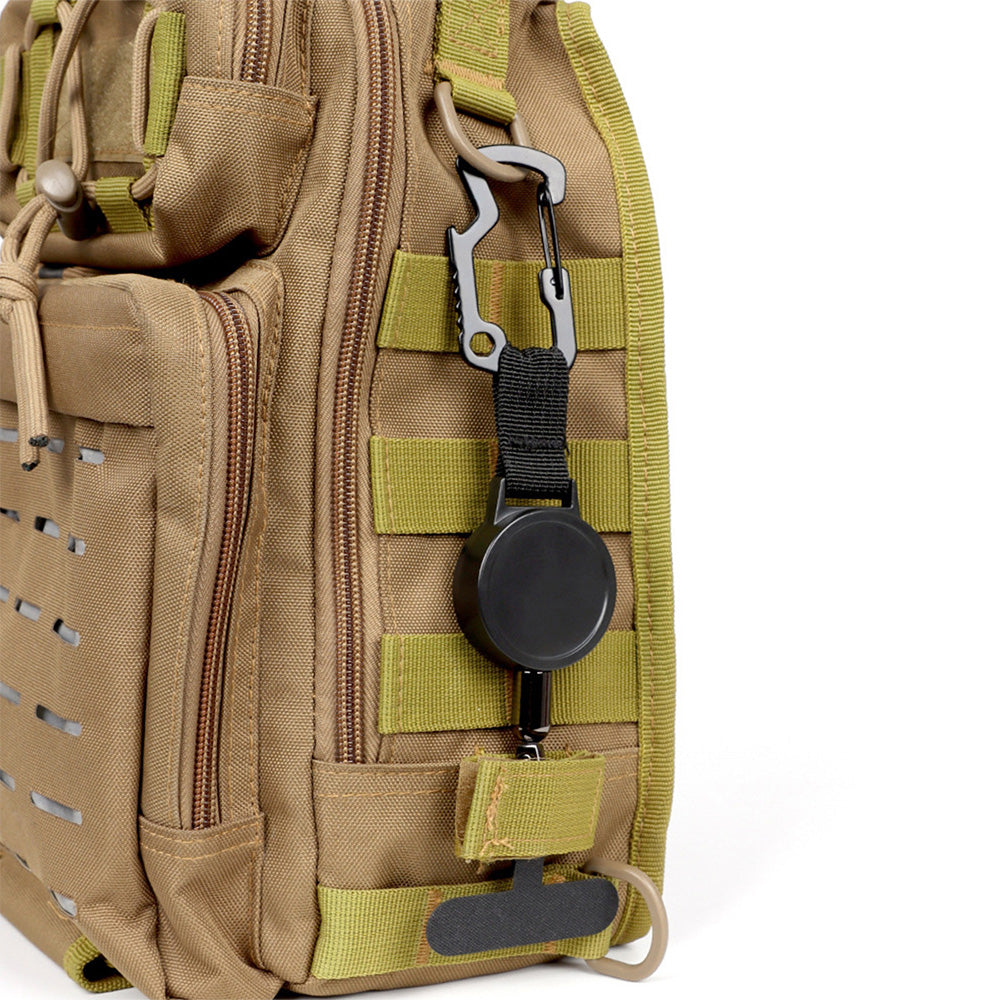 Multi-Function Retractable Carabiner with Lanyard for Hiking & Travel