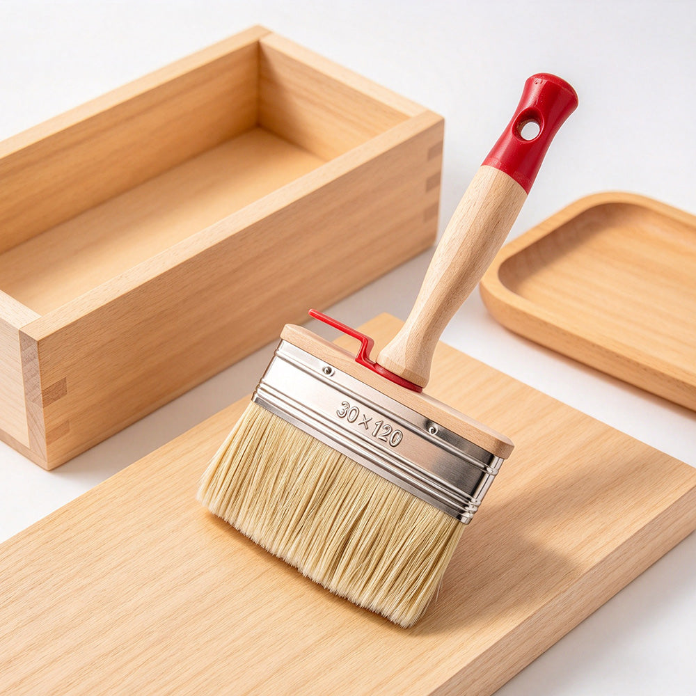 Thickened Square Paint Brush 3 cm PET Bristle for Wall Fence Door