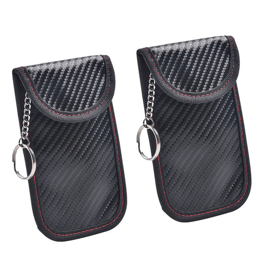 2Pcs Car Key Signal Shielding Bag RFID Keyless Car Key Partition Bag