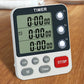 Kitchen Timer Digital for Cooking 3 Channel Large Display Loud Food Timer