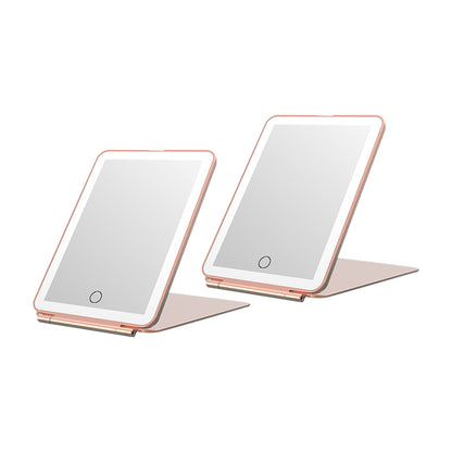 2Pcs Rechargeable Makeup Mirror Portable Vanity Mirror with 3 Light Colors