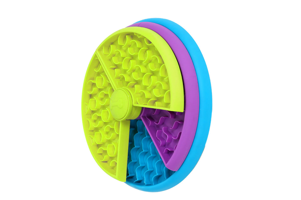 Three-Color Rotating Slow Feeder Bowl Interactive Dog Feeder for Medium and Large Dogs