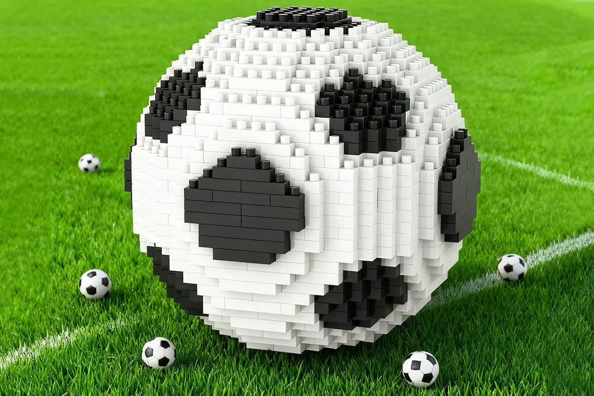 1000pcs Soccer Ball Building Blocks Football Building Blocks Toy Micro Mini Bricks Assembly Toy