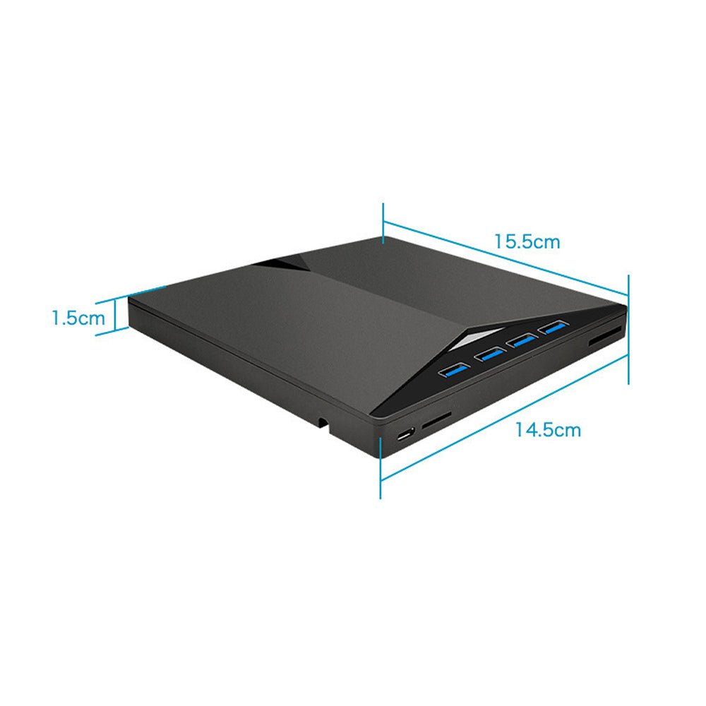 2Pcs External CD/DVD Drive USB 3.0 Ultra-Slim Portable Burner