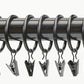 18-Pack Metal Curtain Rings Clips 4.0mm Wire 50mm Inner Diameter