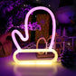 4Pcs Christmas LED Double-Sided Neon Sign Night Light