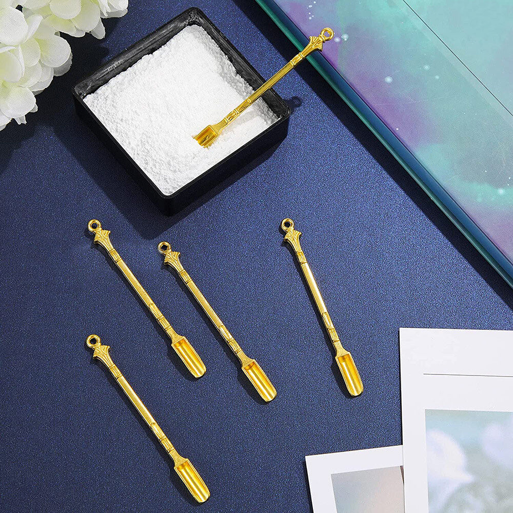 6Pcs Mini Metal Scoop Portable Small Sampling Spoon for Spice and Coffee