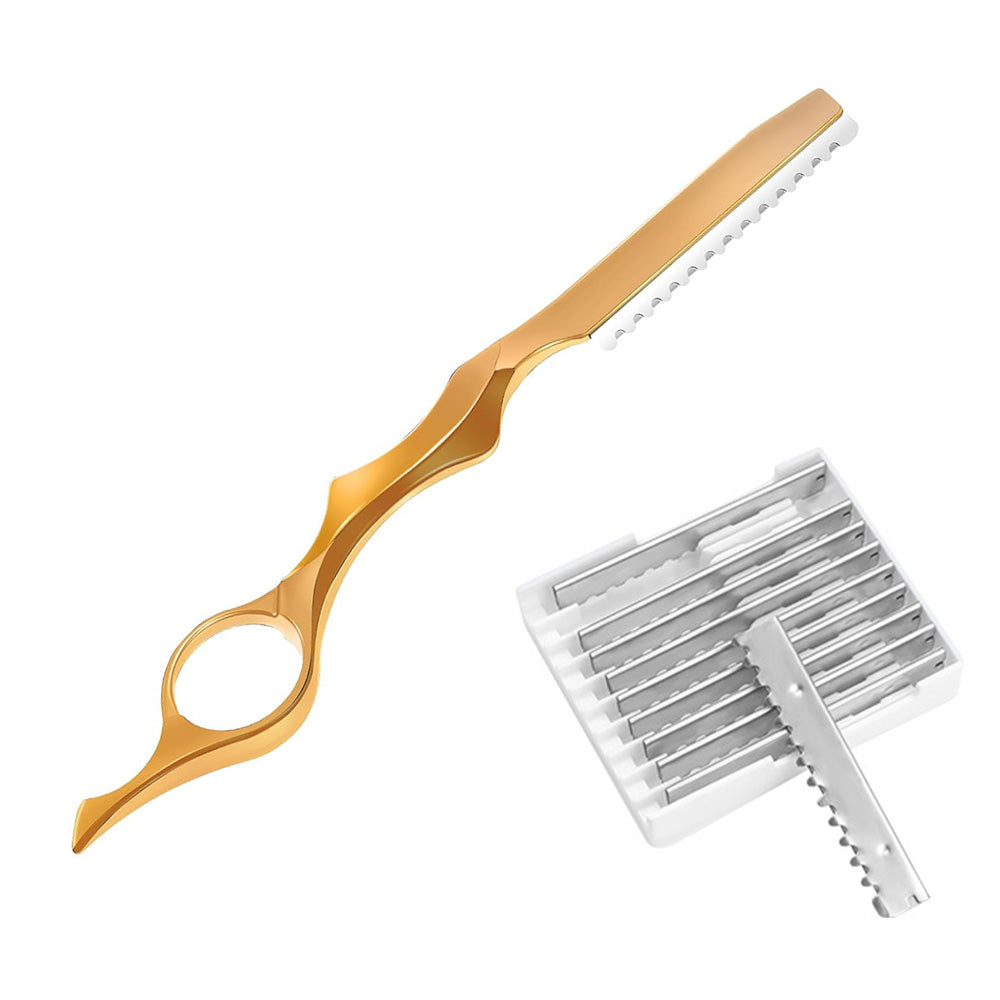 Hair Thinning Razor with 10 Replacement Blades for Professional Salon and Home Use