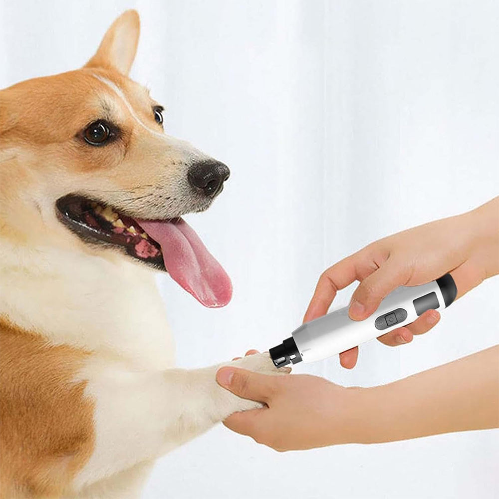 Electric Pet Nail Grinder for Dogs Cats with 5 Speeds LED Light