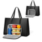 Lunch Tote Bag Large Capacity Tote with Insulated Lunch Compartment