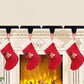 Set of 4 Metal Christmas Stocking Holders for Mantle Table Window