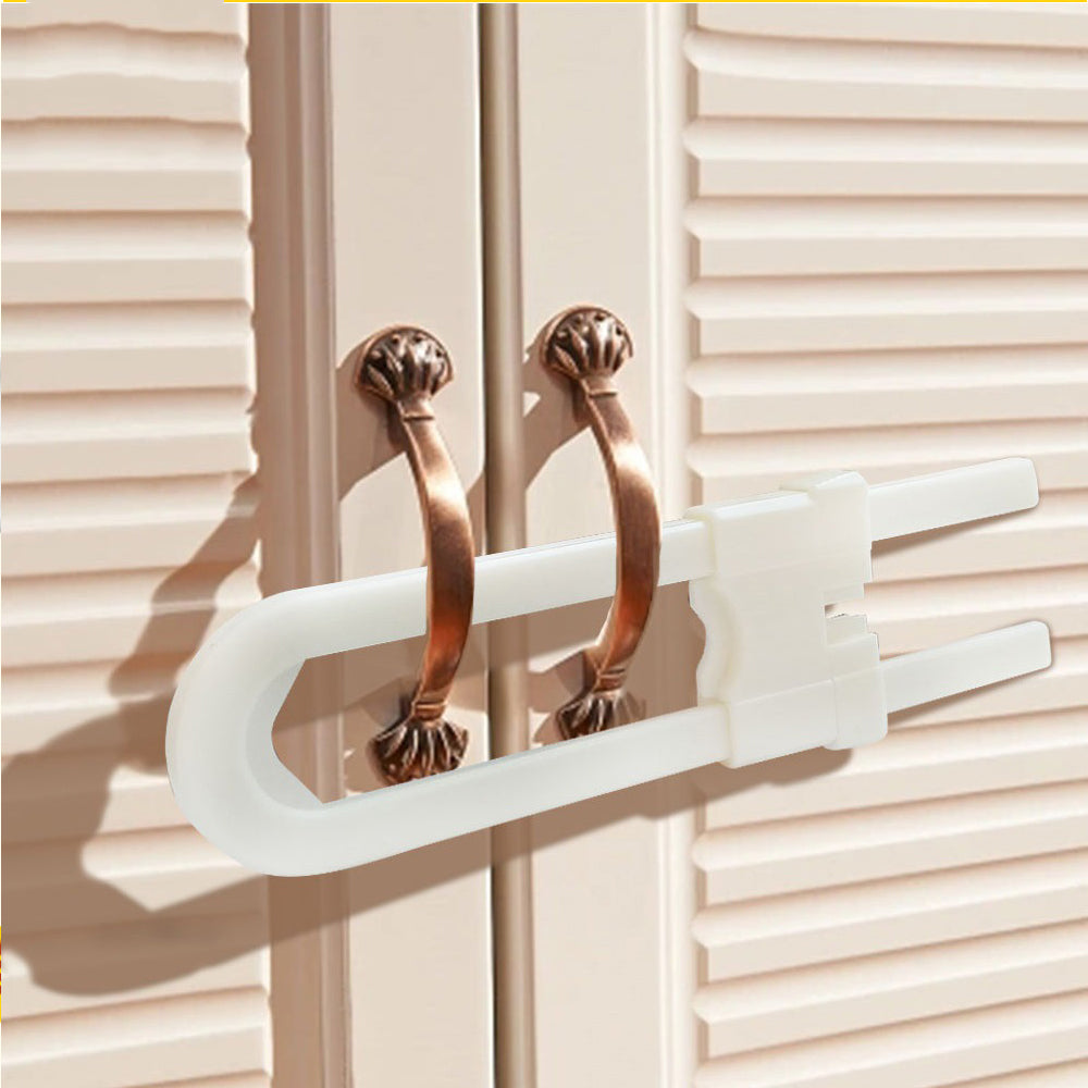 12Pcs U-Shaped Adjustable Sliding Lock for Cabinet