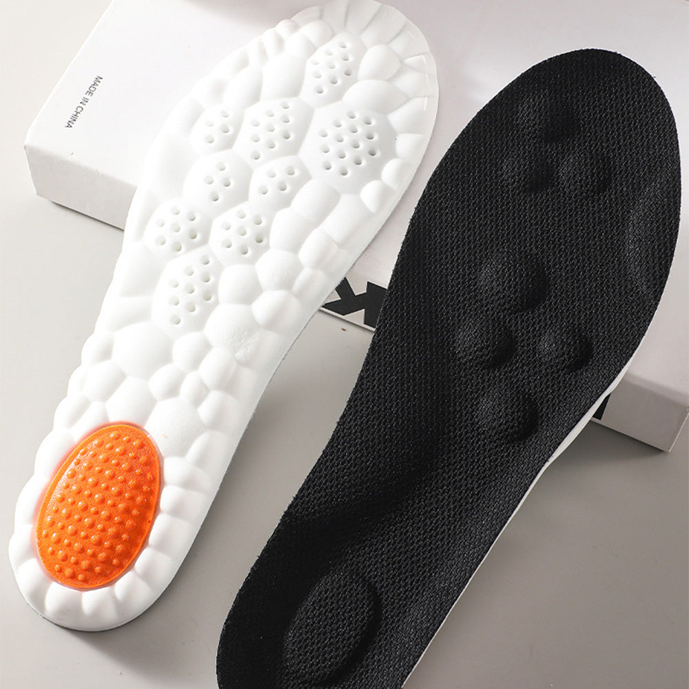 Pair of 4D Cloud-Soft Cushioning Insoles-Black