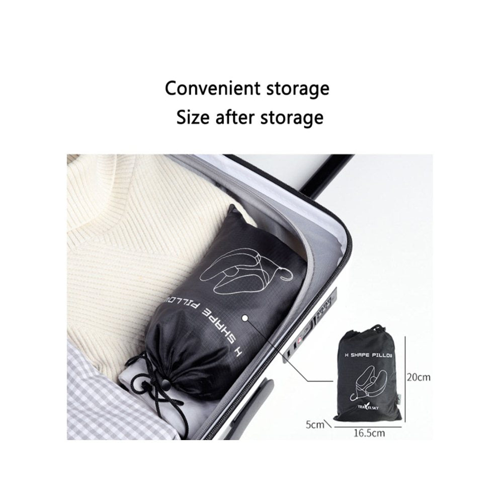 Inflatable Detachable Travel Neck Pillow with Hat