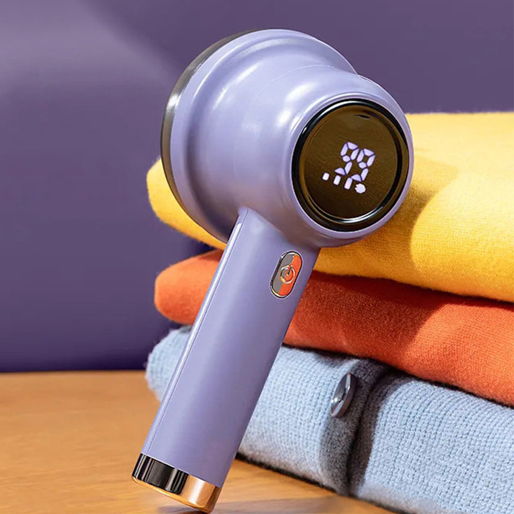 Electric Lint Remover with 3 Speed Levels LED Display 3 Replacement Blades for Clothes