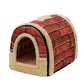 Pet Dog House Kennel Soft Beds Cave Cat Puppy Bed Doggy Warm Cushion Fold