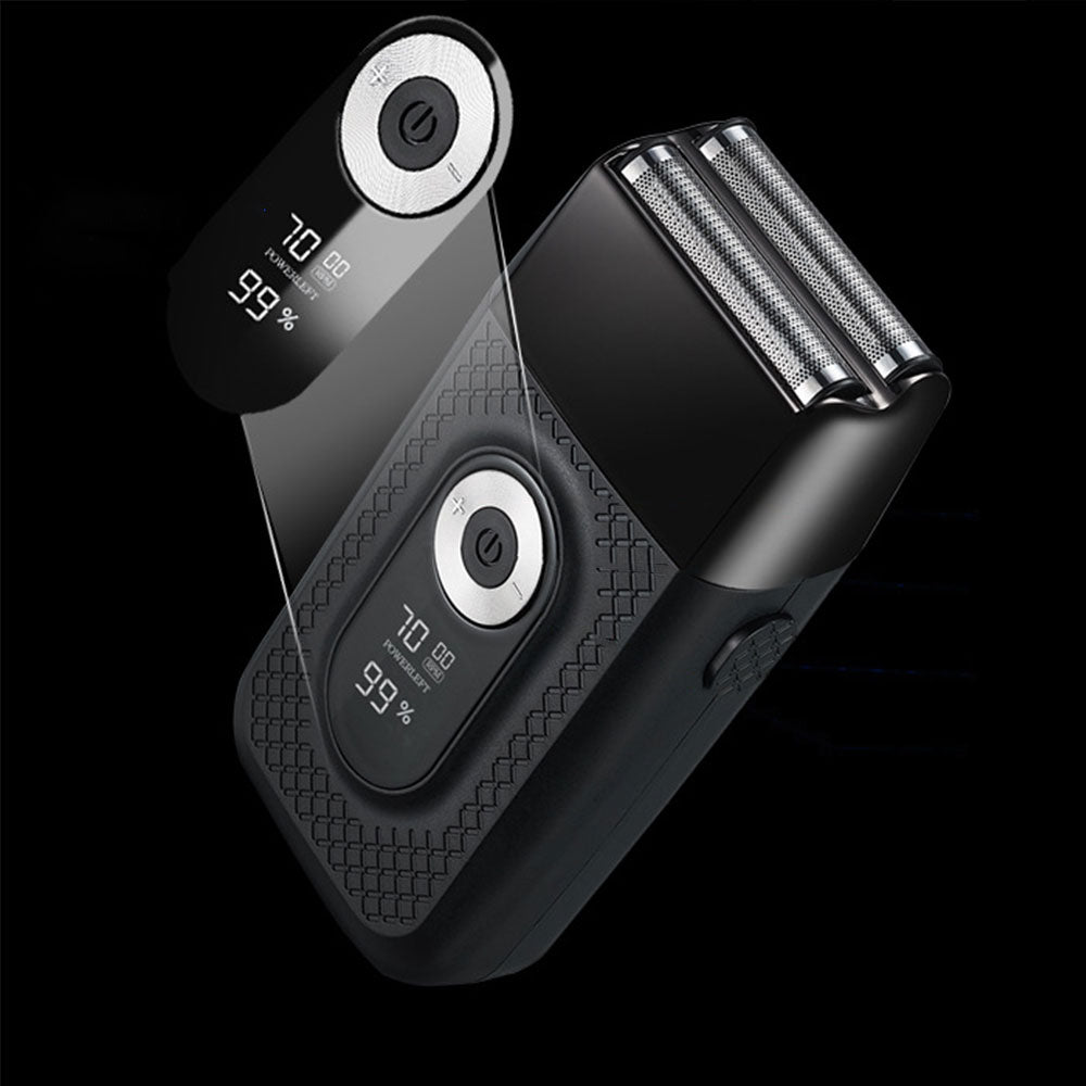 Rechargeable Electric Razor Double Floating Blade With LED Display