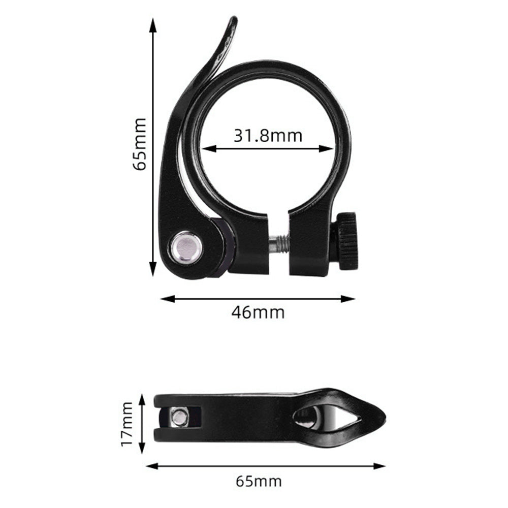 2 PCS Bike Seat Post Clamps for Mountain Road and Folding Bikes