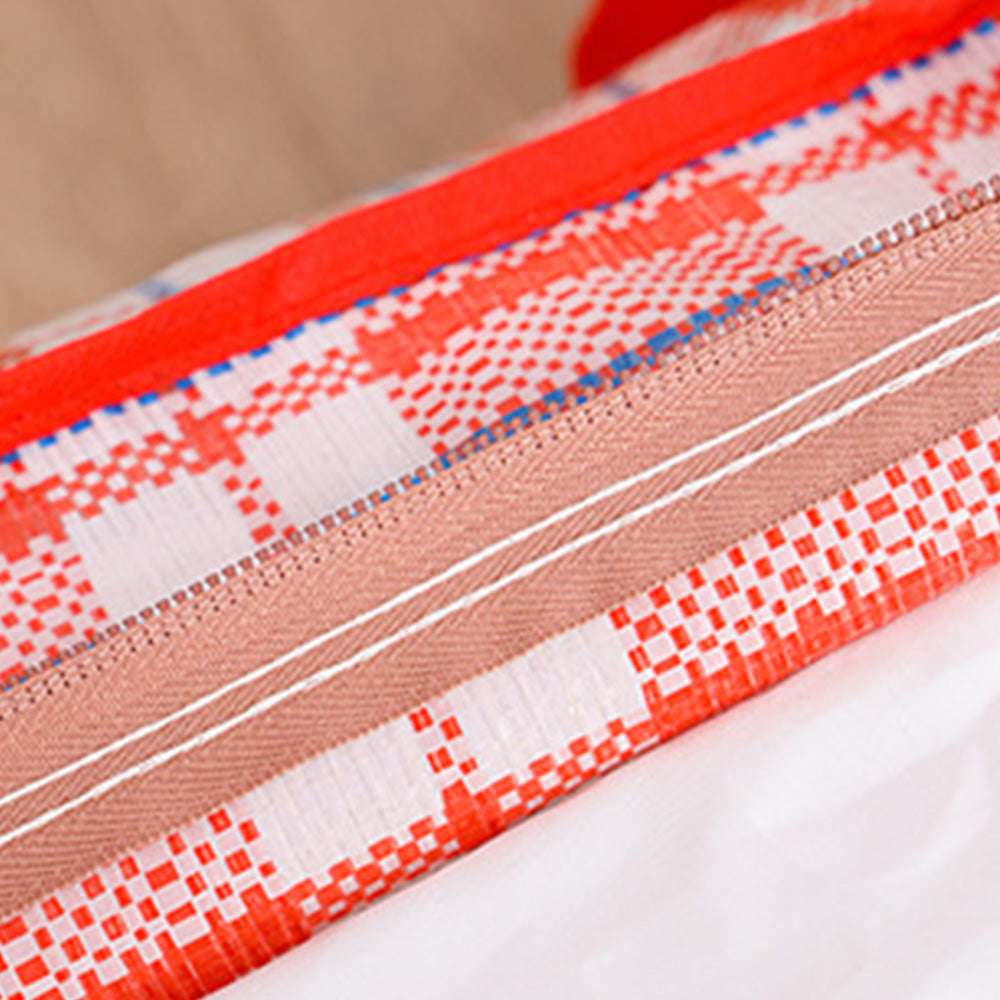 5Pcs Stripe Bag Packing Storage Strip Zip Shopping Travel Check House Moving Bag