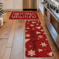 2Pcs Christmas Kitchen Rugs Merry Christmas Print Mats Home Kitchen Decor