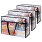 3PCS 60L Clear Plastic Storage Bags with Zipper for Clothing Blanket Comforter