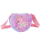 2Pcs Girls Cute Plush Heart Unicorn Embroidery Zipper Crossbody Bag