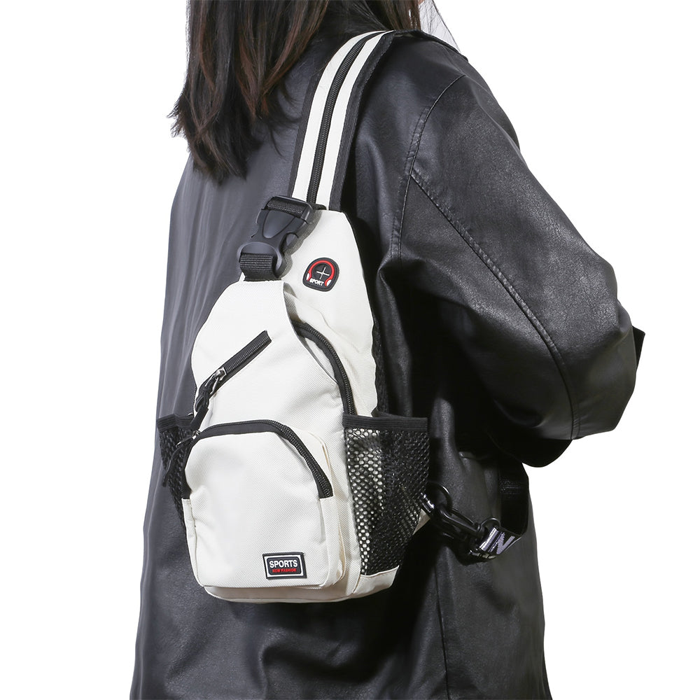 2Pcs Dual-use Water-resistant Chest Bag Outdoor Travel Shoulder Backpack