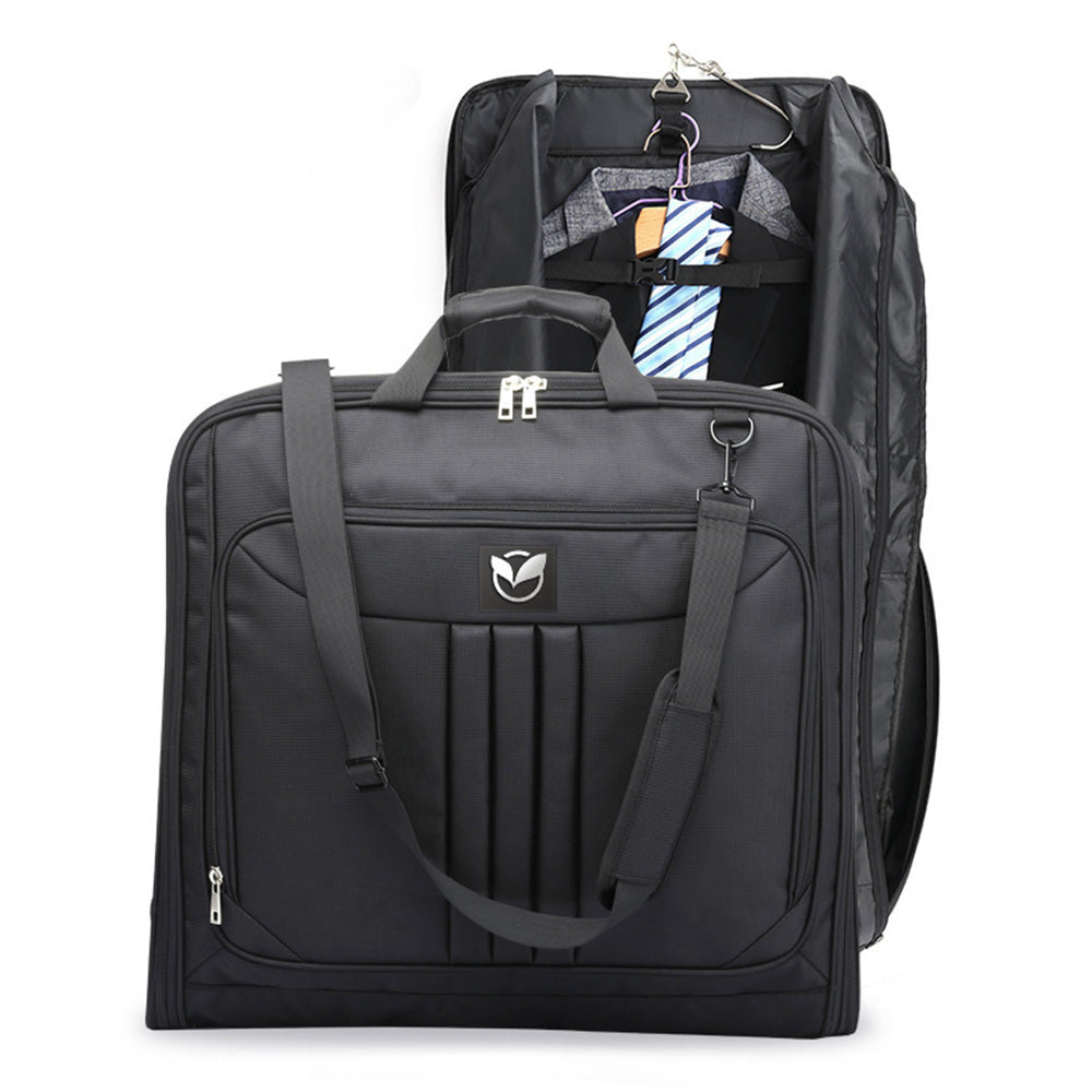 Water-resistant Foldable Garment Bag for Travel with Hanger Detachable Shoulder Strap