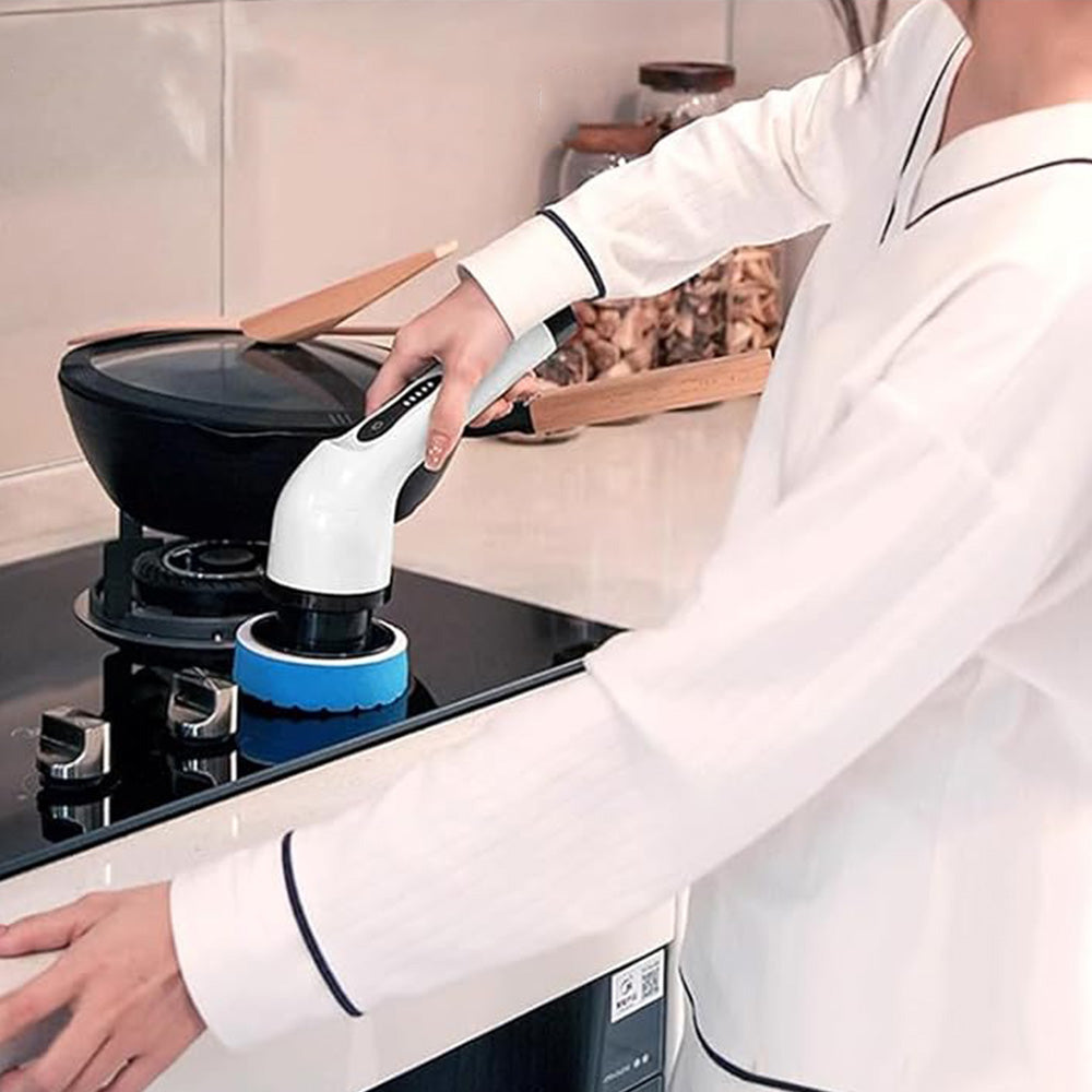 Cordless Electric Spin Scrubber with 9 Replaceable Brush Heads Rechargeable