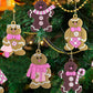12PCS Gingerbread Man Christmas Decoration For Tree Hanging Pendant For Christmas Tree