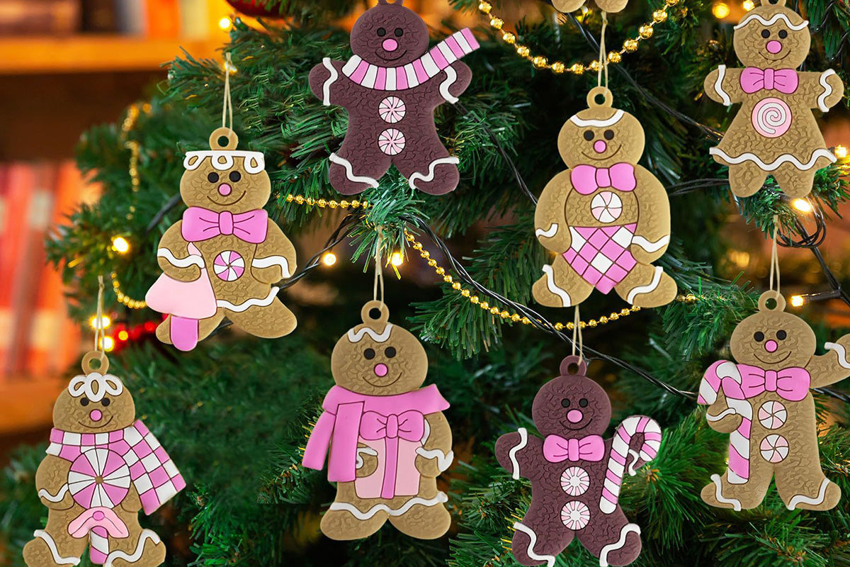 12PCS Gingerbread Man Christmas Decoration For Tree Hanging Pendant For Christmas Tree