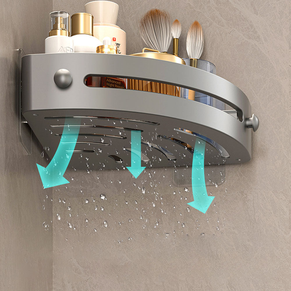 Shower Adhesive Corner Shelf Bathroom Storage Organizer Basket