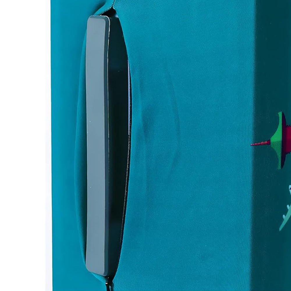Thicker Luggage Cover Elastic Suitcase Cover Fits 18-21inch Travel Washable Cover-Green