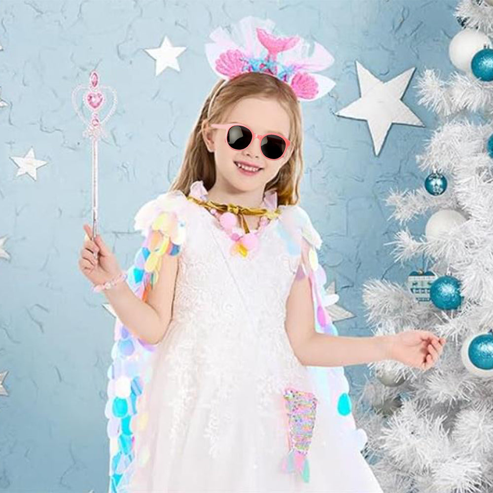 Princess Dress-Up Clothes 9Pcs Mermaid Dress-Up Cape Kit